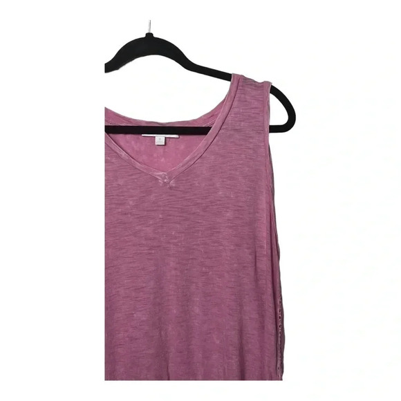 0463. ANTHROPOLOGIE ERI + ALI SLEEVELESS TOP EYELETS CROCHET ON BACK SIZE SM - Picture 2 of 9